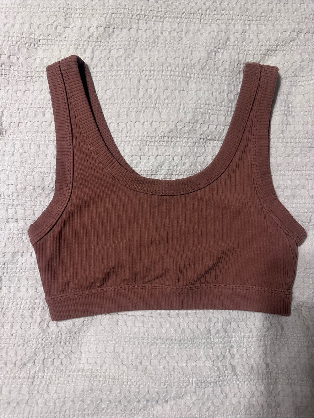 ALO Yoga Ribbed Scoop Bralette - Dusty Rose